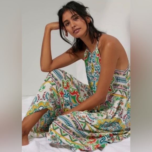 Anthropologie Dresses & Skirts - ANTHROPOLOGIE Ella Halter‎ Tunic Handkerchief Maxi Dress Women’s SIZE XS/SMALL